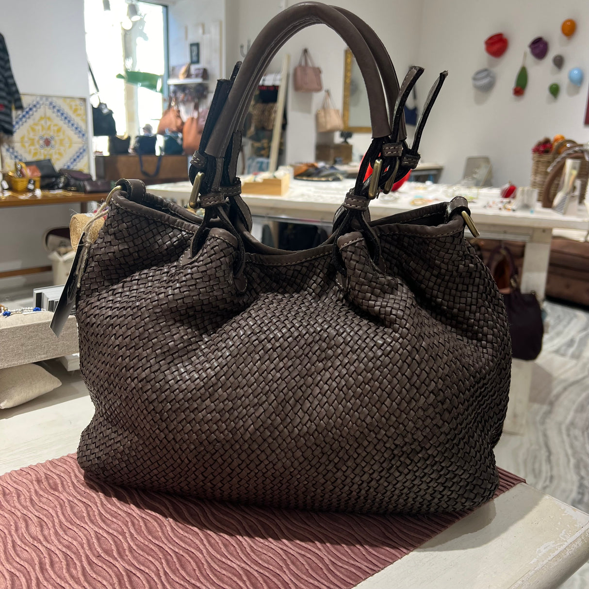 Borsa Rachele pelle Taupe