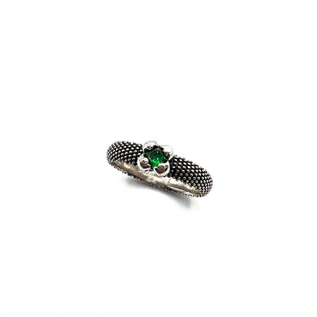 Anello Nagini puntinato pietra Verde Argento925