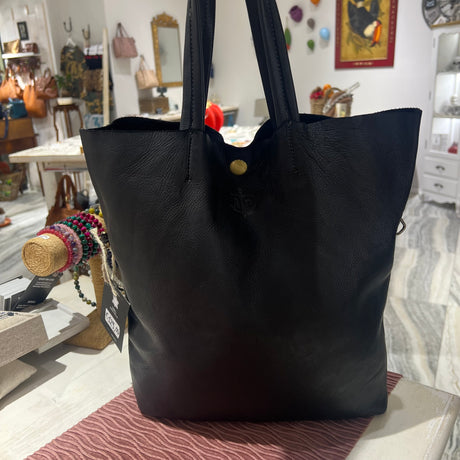 Shopper pelle Nera