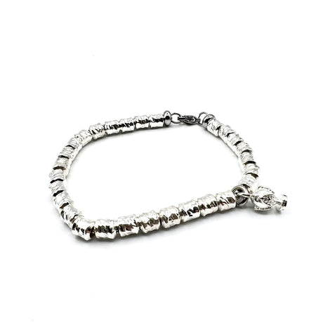 Bracciale pepite e pumino Argento925