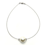 COLLANA FILO E PERLA 16 MM