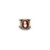 Anello Cammeo Cuore Sacro Argento925 Bordeaux