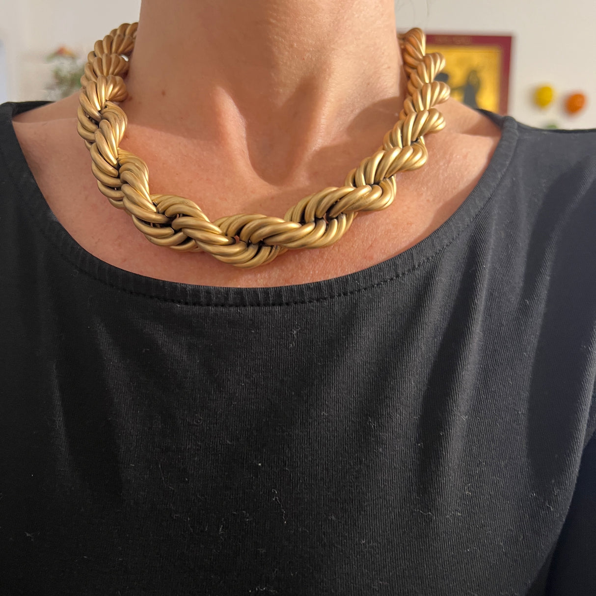 Collana Torcione Ottone Oro opaco