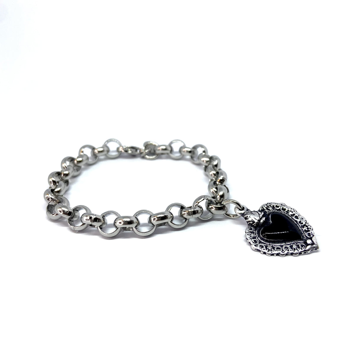 Bracciale Cuore Sacro Nero