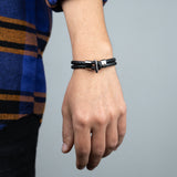 Bracciale Bitta in pelle Nero