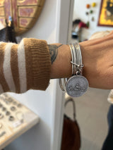 Bracciale rigido 6 fili con moneta 500 lire